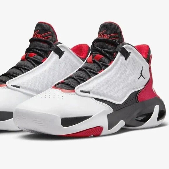 Nike Air Jordan Max Aura 4 Shoes White Black Red DN3687-106 Men's NEW
